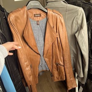 Luxury leather moto jacket
